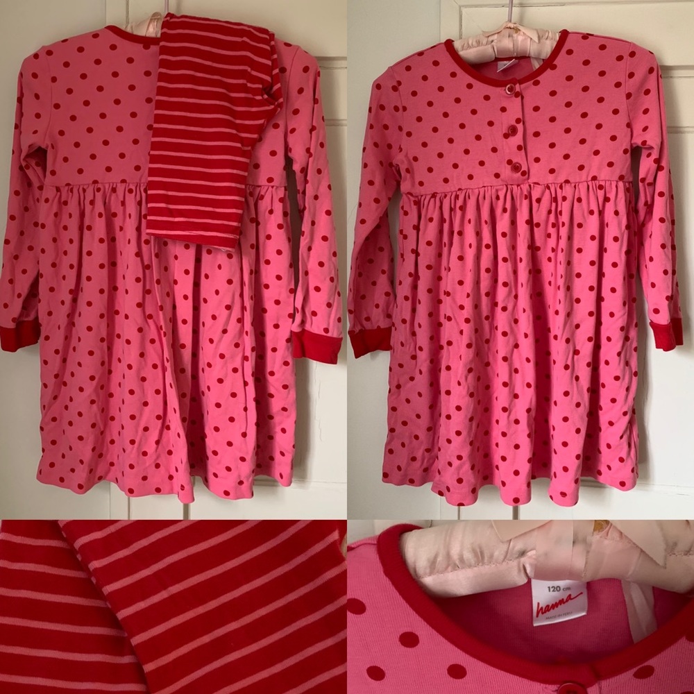 Hanna Andersson playdress with leggings Sz 120